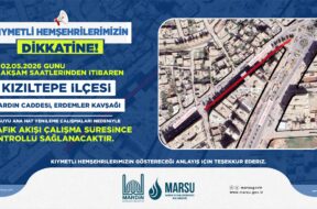 Erdemler Kavşağı’nda İçme Suyu Çalışması Nedeniyle Trafik Kontrollü Sağlanacak